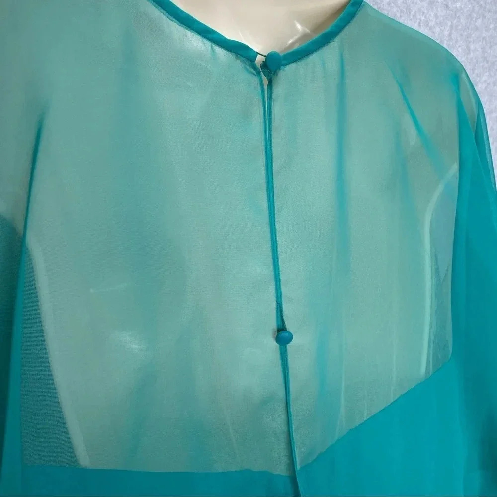 Victor Costa LTD Gown Female Size 12 Vintage Prom Chiffon Layered Floor Length - Picture 7 of 10